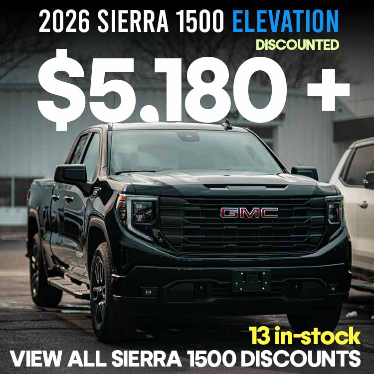 View the biggest discounts on Sierra 2026 models
