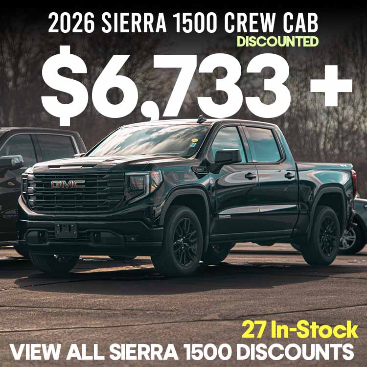 View the biggest discounts on Sierra 2026 models