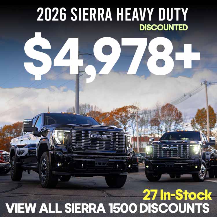 lowest priced 2026 Sierra Heavy Duty in connecticut or new england