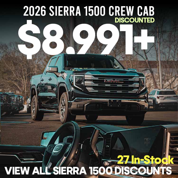 View the biggest discounts on Sierra 2026 models