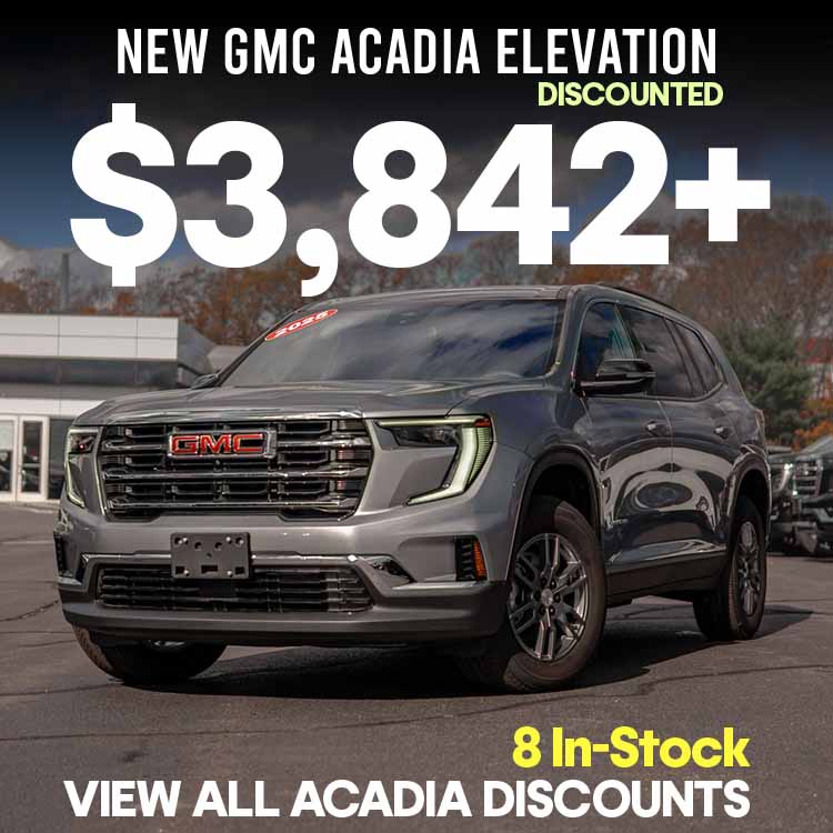 2025 and 2026 Acadias are the best priced at Wallignford GMC
