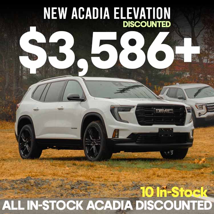 2025 and 2026 Acadias are the best priced at Wallignford GMC