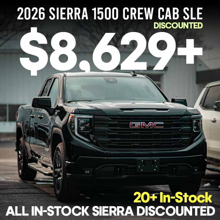 View the biggest disounts on Sierra 2026 models