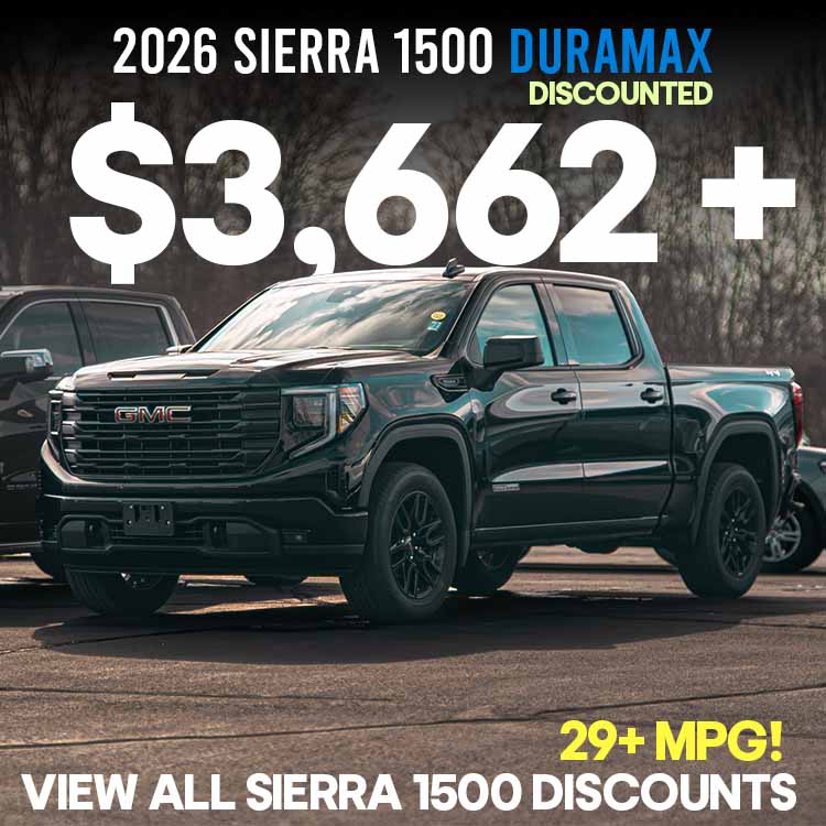 View the biggest discounts on Sierra 2026 models