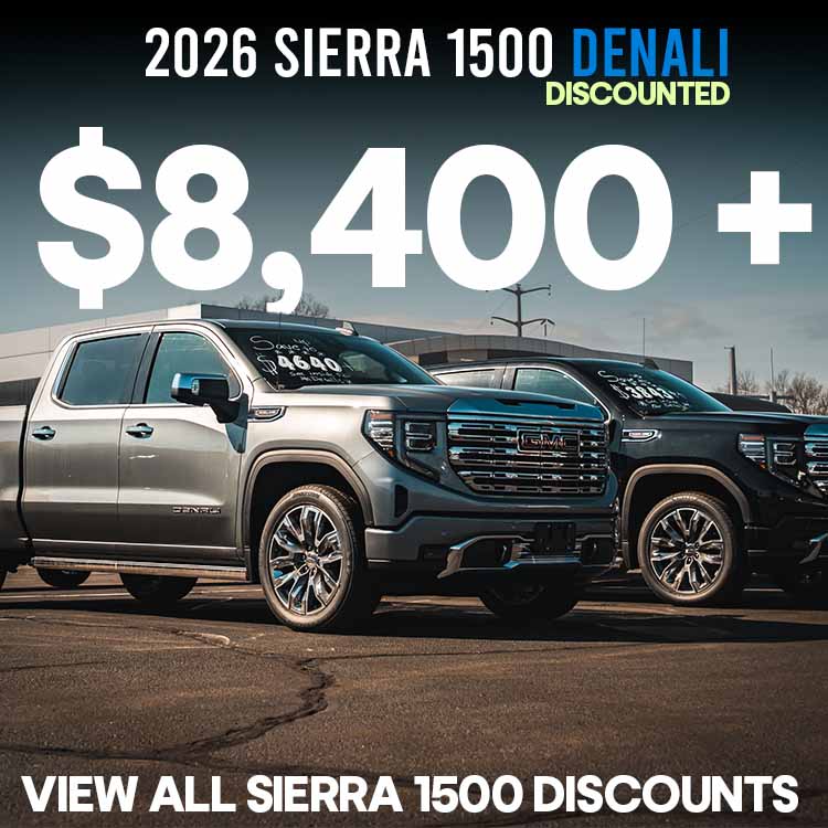 View the biggest discounts on Sierra 2026 models